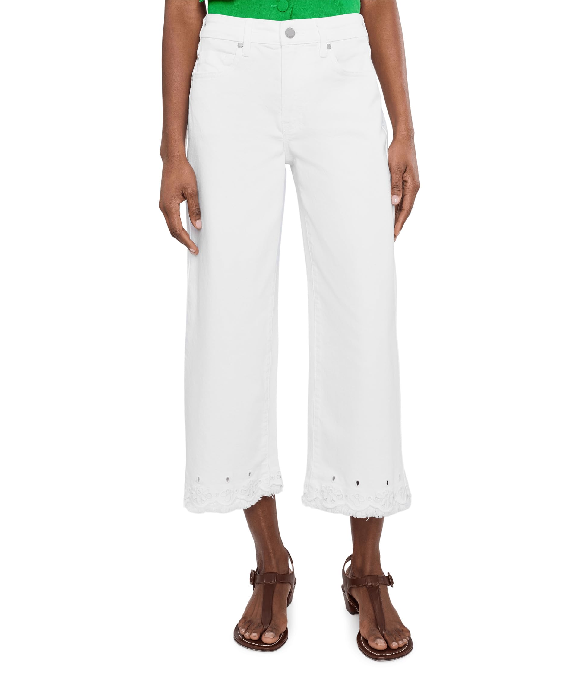 Джинсы Petite Mid-rise Stride Crop Wide Leg