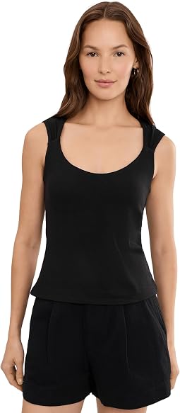 Petite Sleeveless Built In Bra Knit Top