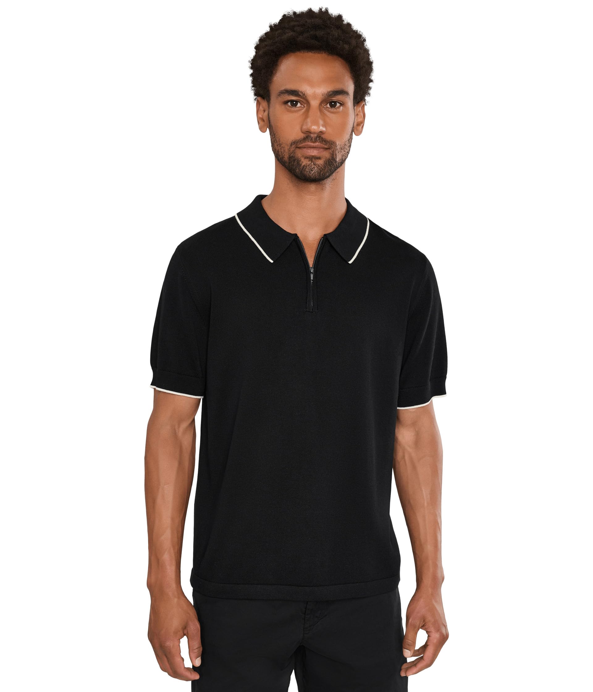 Short Sleeve Zip Sweater Polo