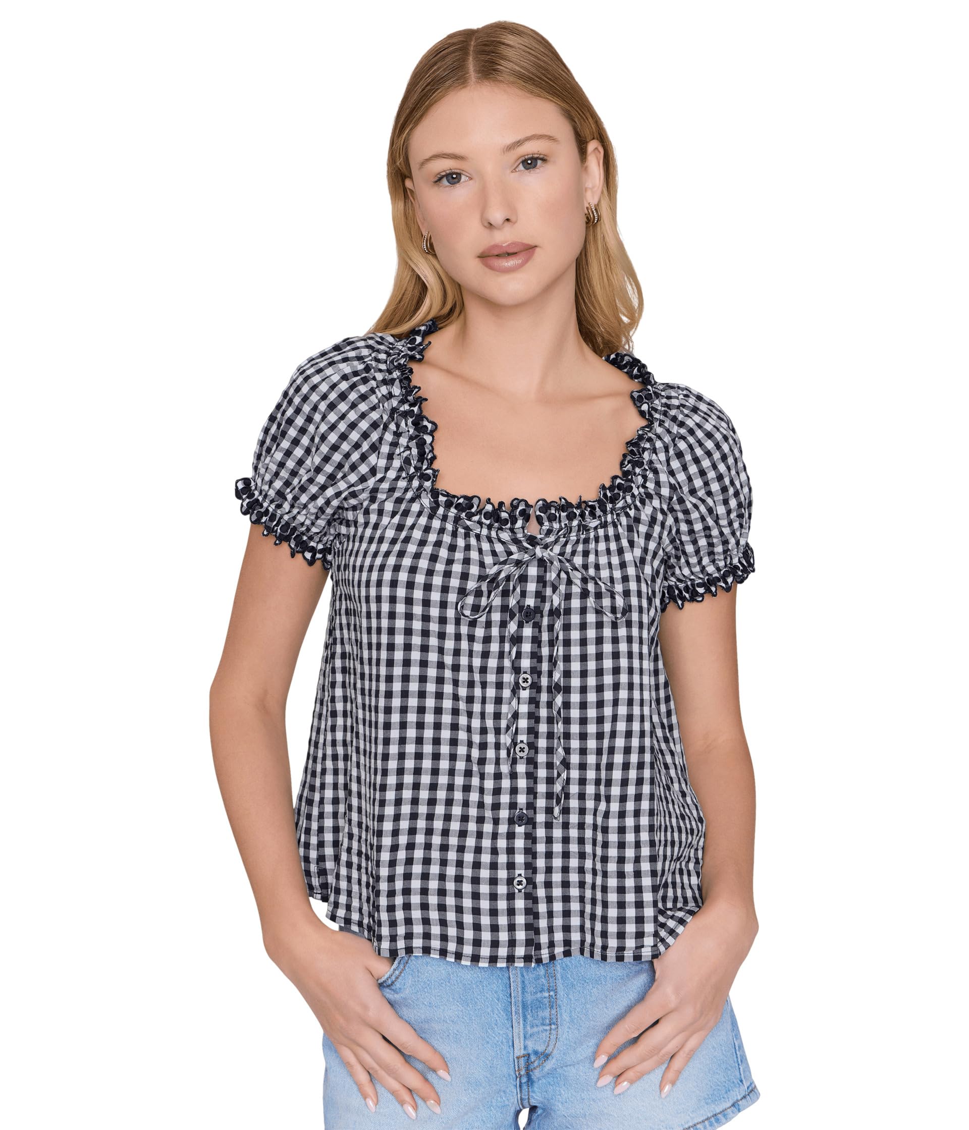 Топ Gigi Gingham с пышными рукавами Splendid Женский
