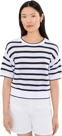 Beckham Short Sleeve Stripe Sweater