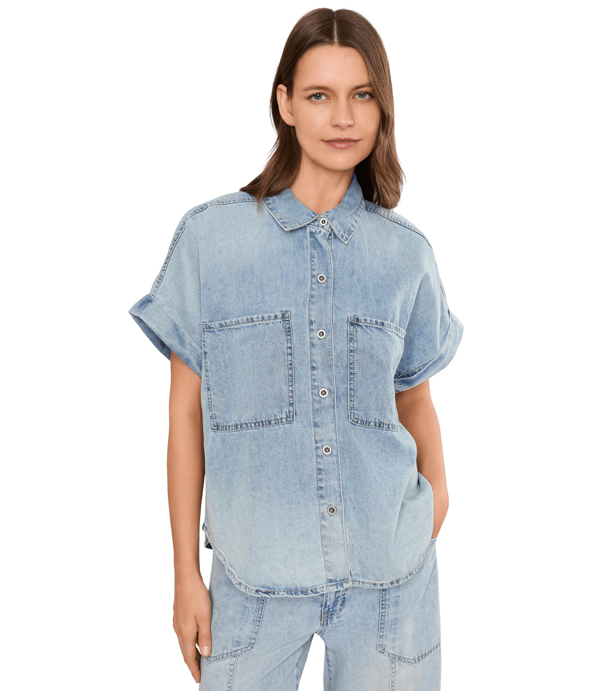 Топ Shore Top Rolled Sleeve