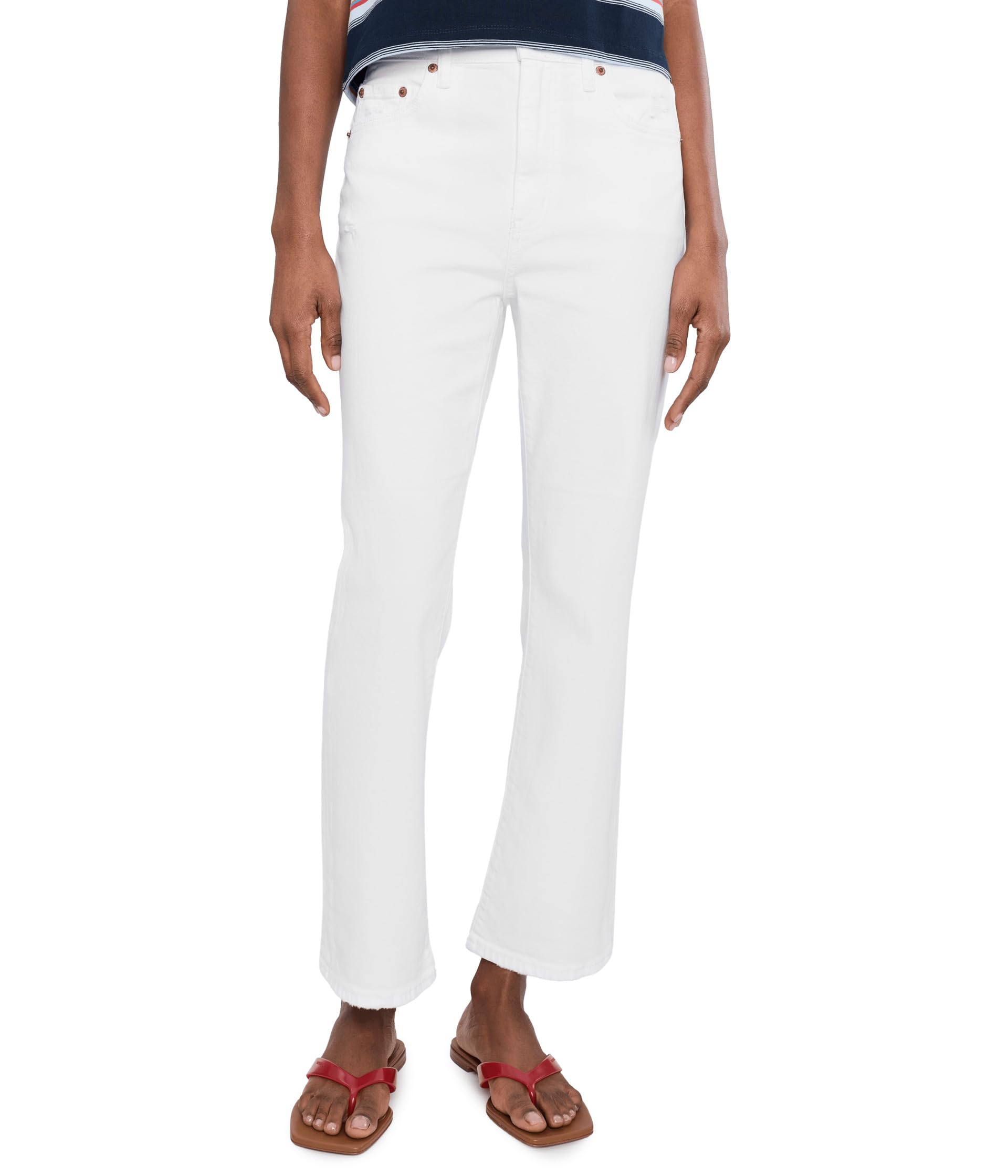 Shy Girl High-rise Crop Flare In Lamb Vintage