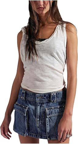 Женская мини-юбка Free People Hera Studded Denim