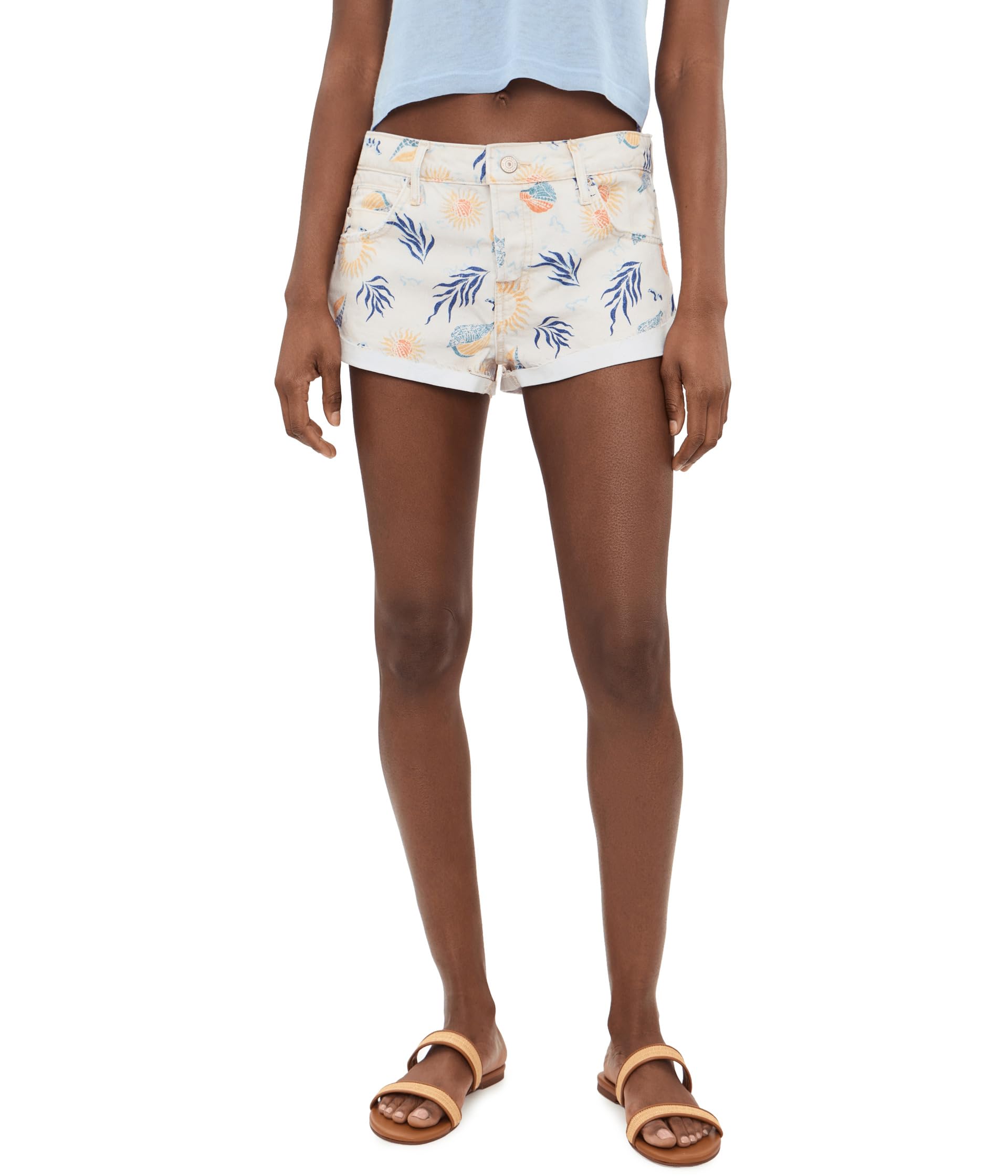 Cali Cuffed Printed Shorts
