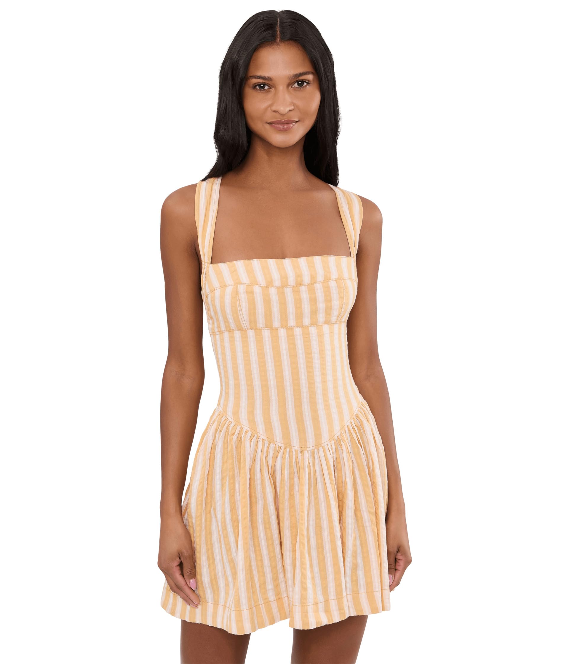 Free People Laurel клетчатое мини-платье