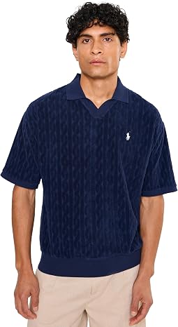 Мужская рубашка Polo Ralph Lauren Relaxed Fit Cable-knit Terry