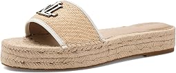 Женские сандалии Polly Leather-Trim Raffia Espadrille