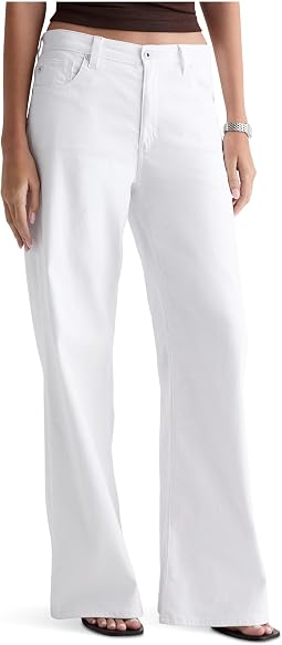Saige Wide Leg Jeans in White