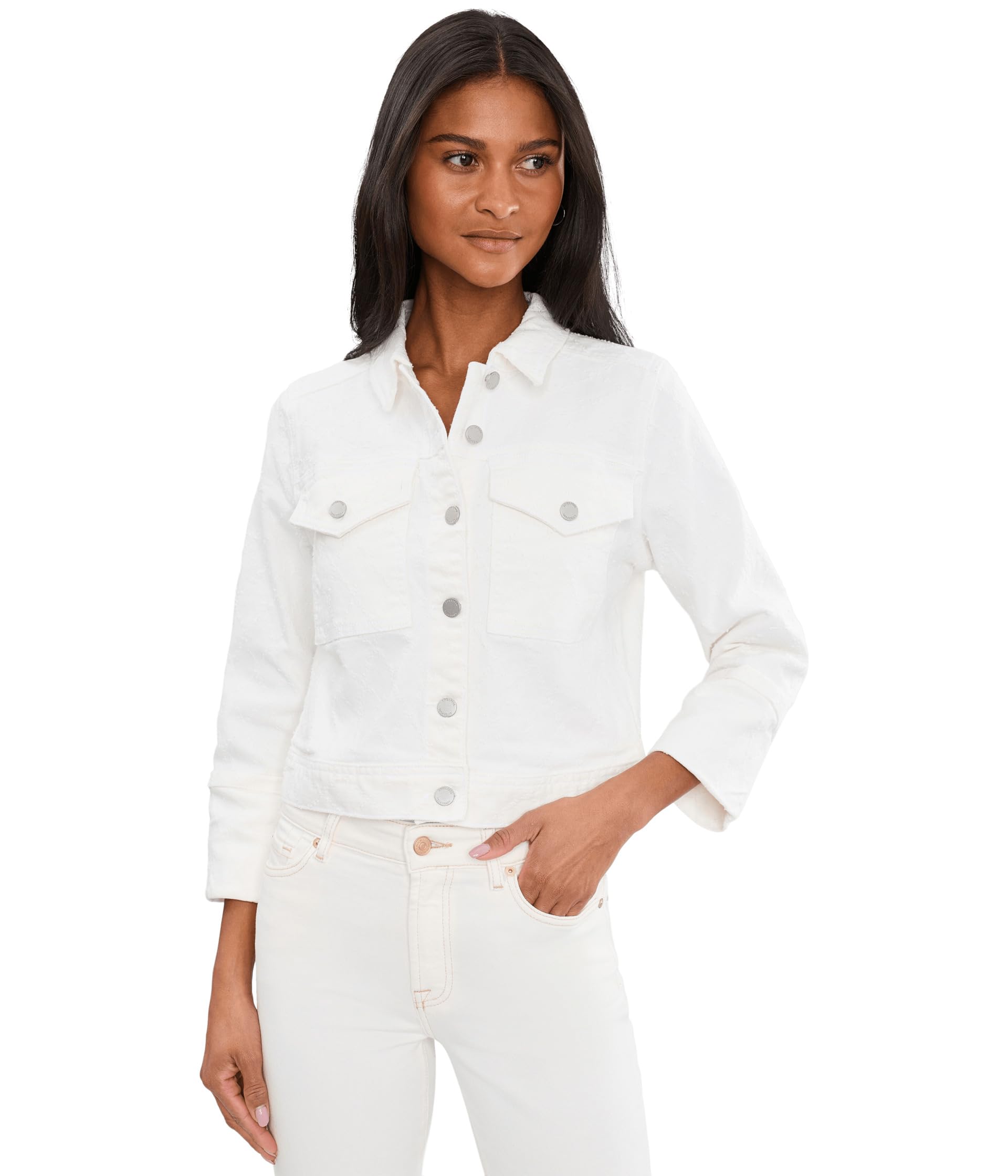 Petite Cropped Jacket w/ Bracelet Length Cuffed Sleeve