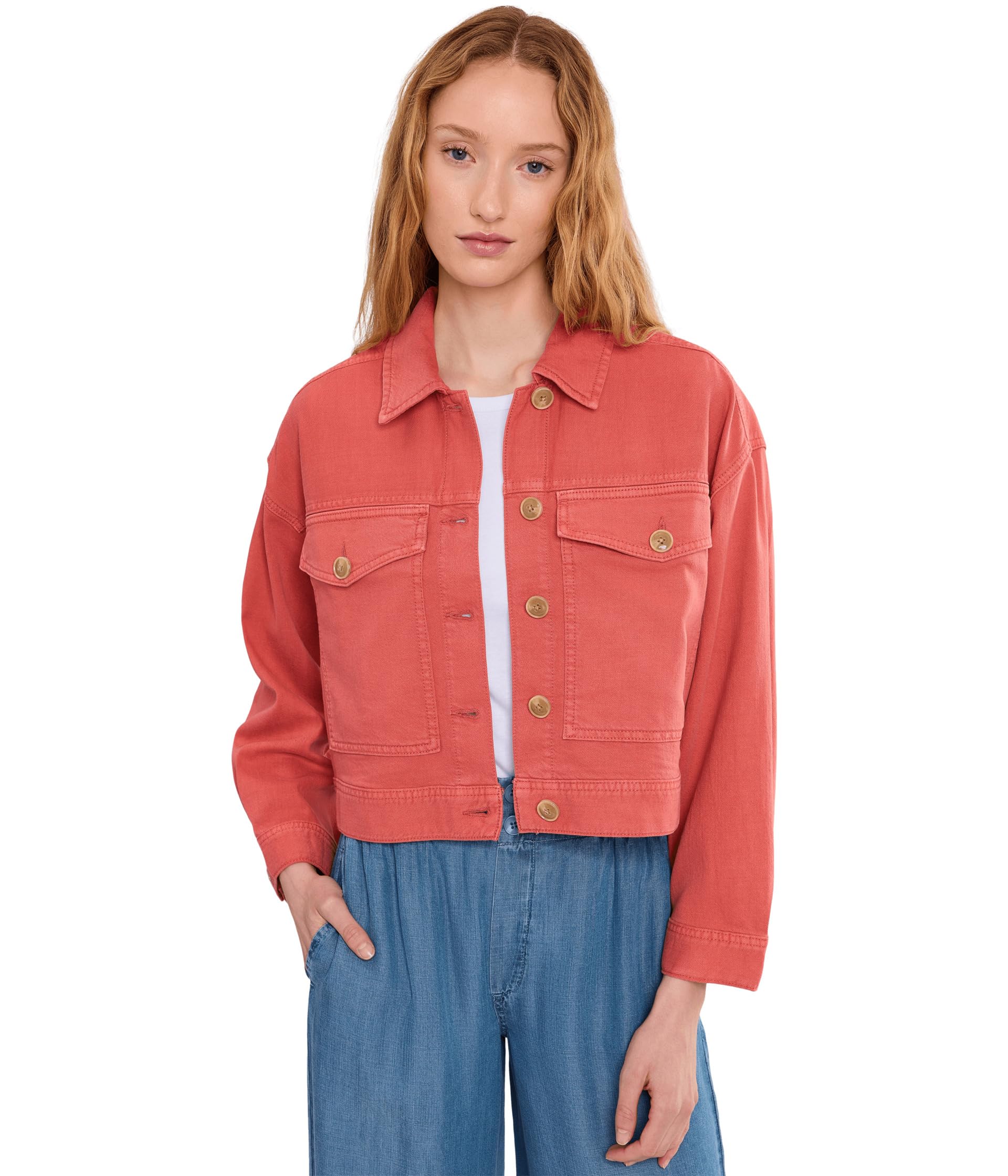 Petite Oversized Cropped Denim Jacket