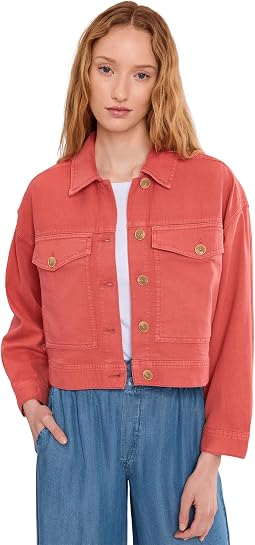 Petite Oversized Cropped Denim Jacket