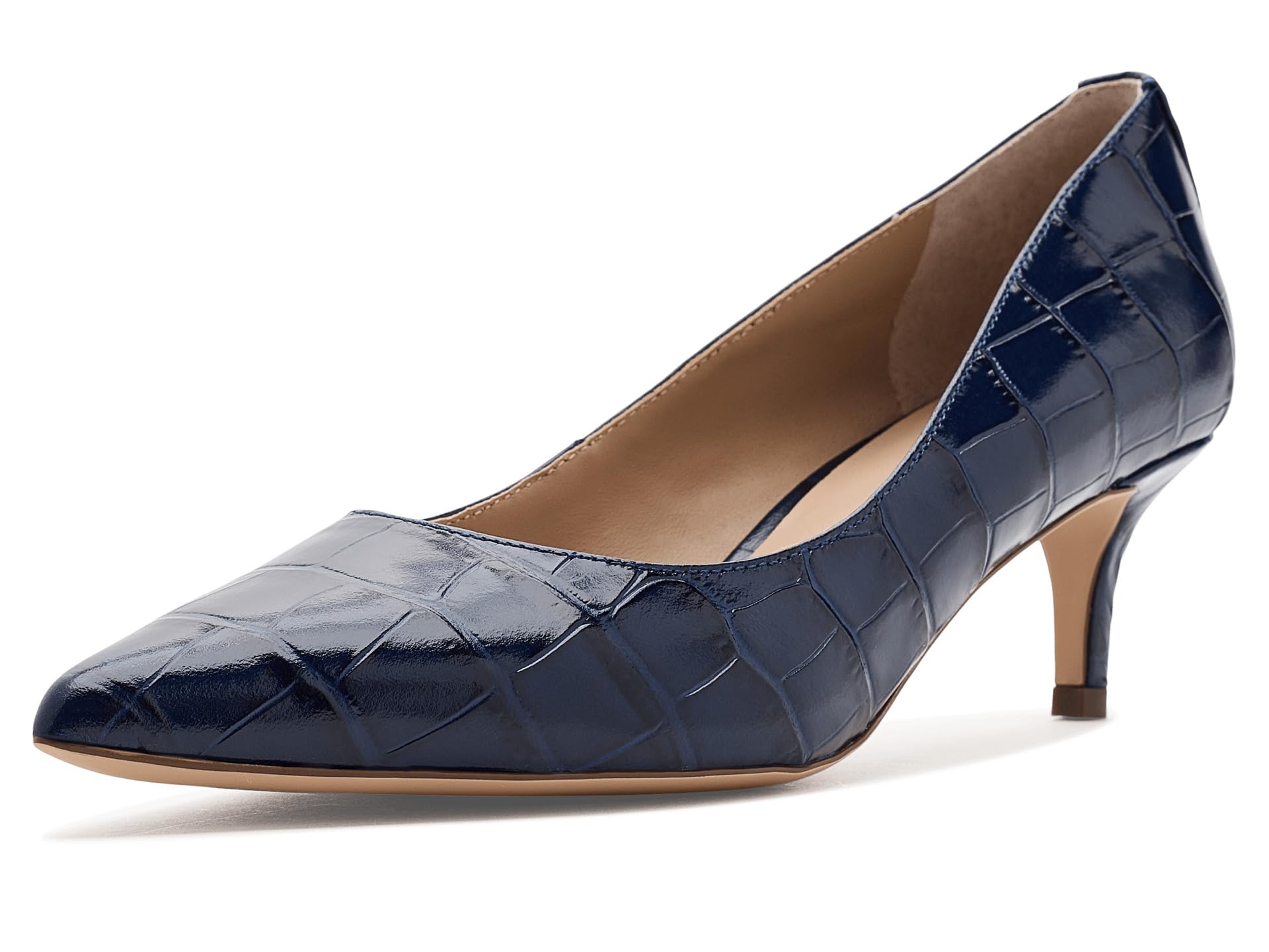 Adrienne Crocodile-Embossed Leather Pumps