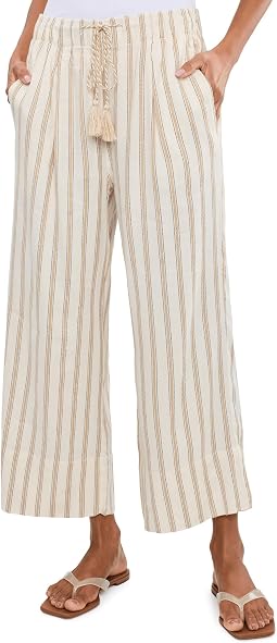 Брюки Petite Mid-Rise Pull-On Wide Leg Crop