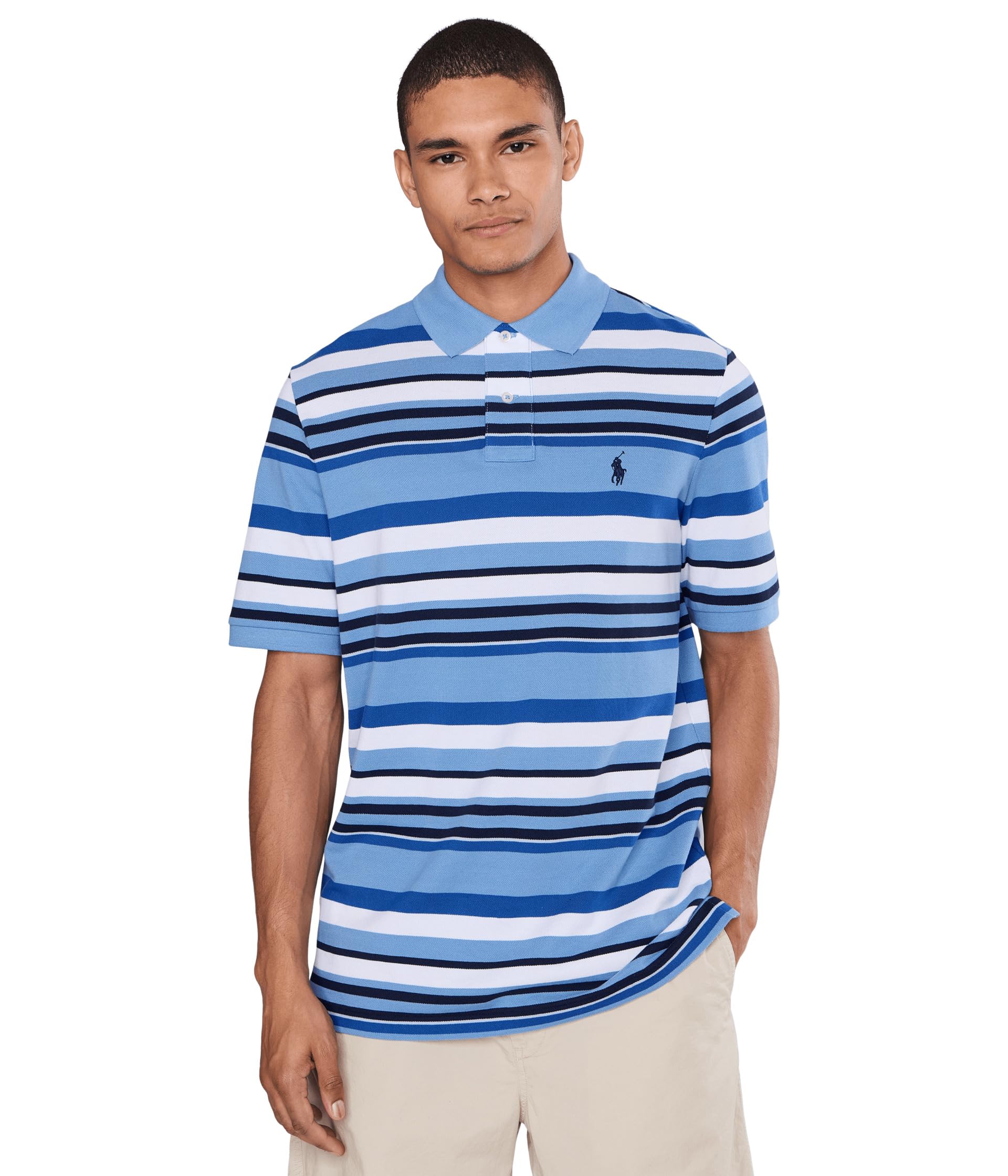 Classic Fit Nautical Mesh Мужская рубашка-поло из сетки