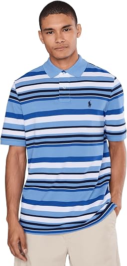 Classic Fit Nautical Mesh Мужская рубашка-поло из сетки