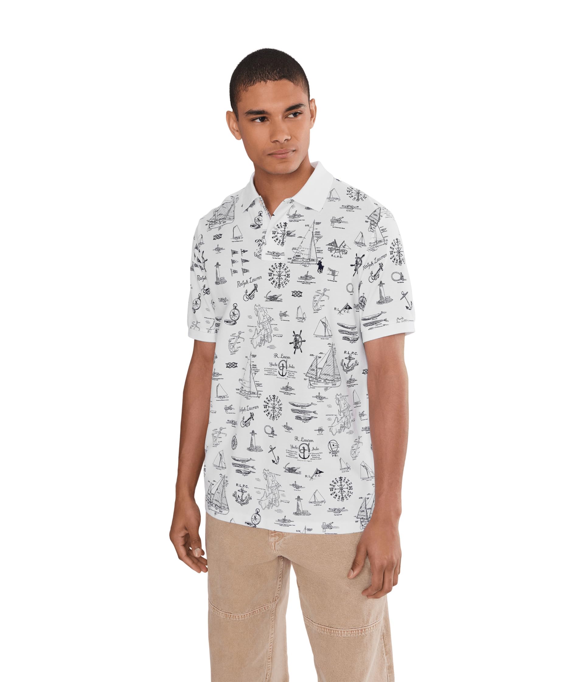 Мужская рубашка Polo Classic Fit Nautical Mesh