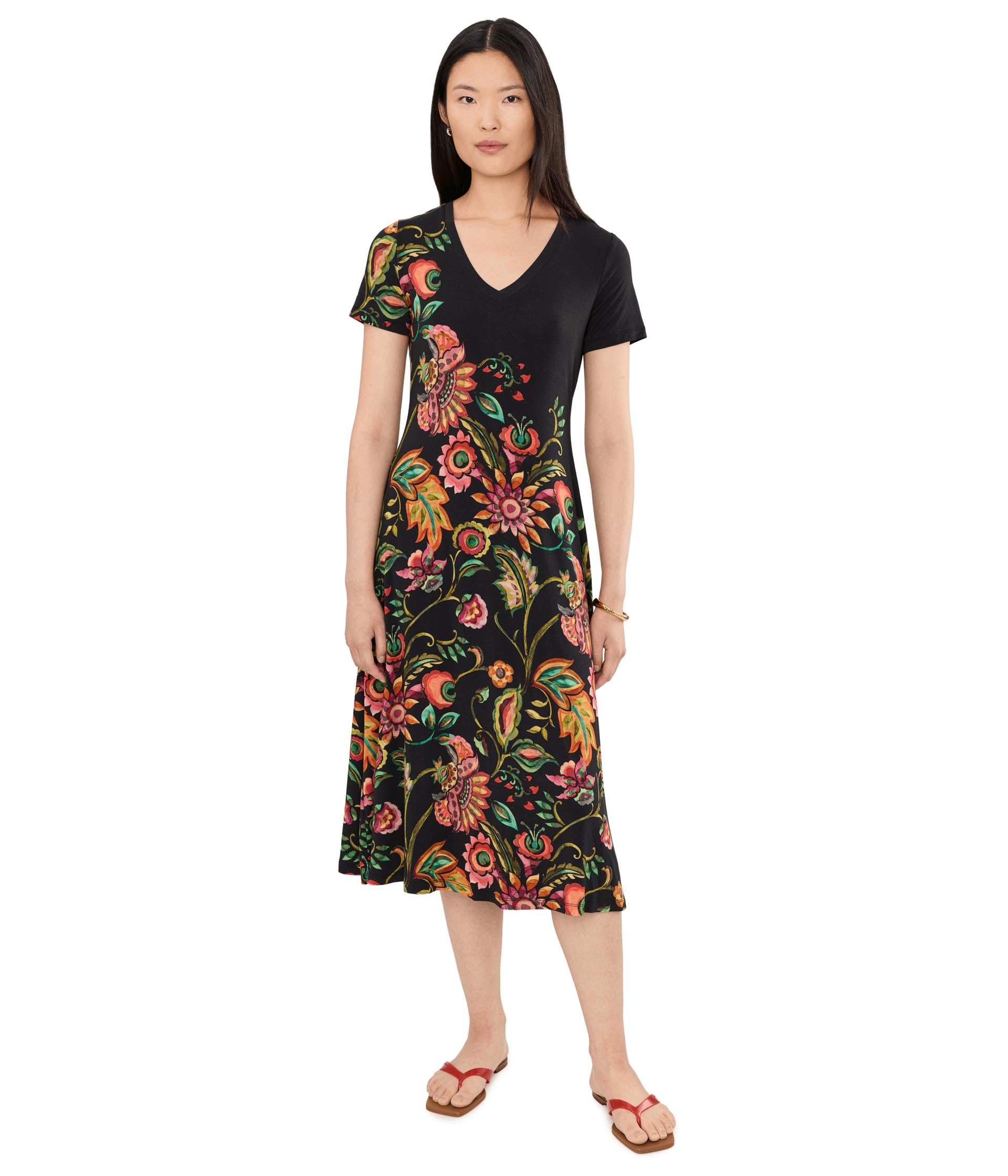 The Janie Favorite V-Neck Cap Sleeve Dress - Valley платье Johnny Was