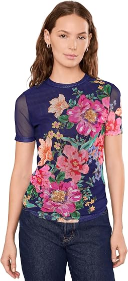 Eleanor футболка с коротким рукавом Celiora Navy от Johnny Was