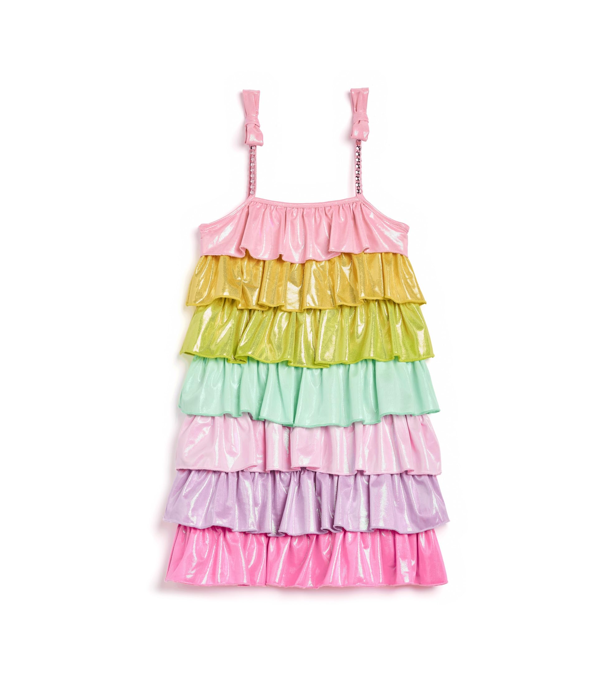 Lola and The Boys Rainbow платье с многослойным блестящим эффектом Детский