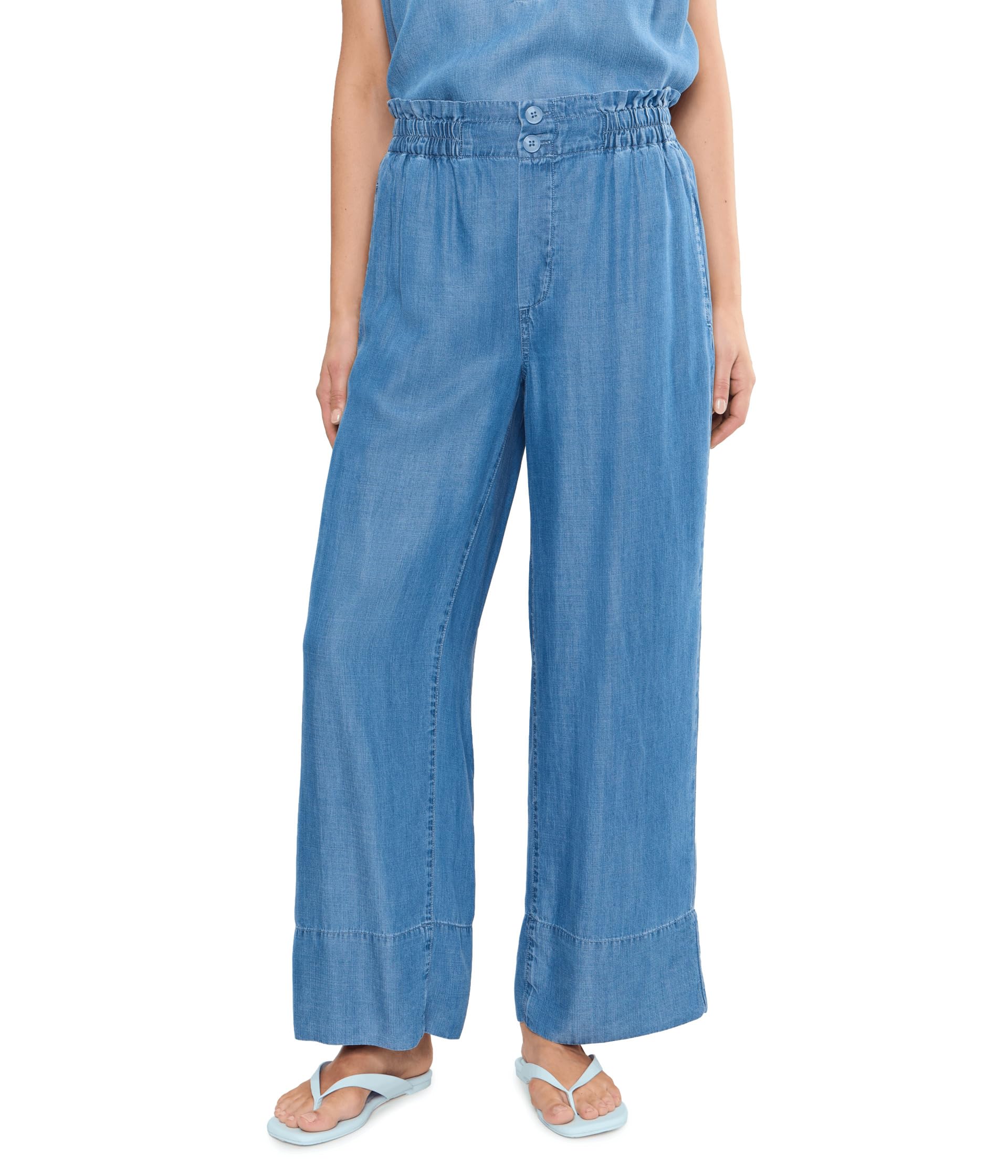 Cinch Waist High-Rise Pull-On Pants 28in Inseam