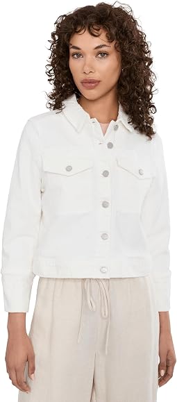 Cropped Jacket with Bracelet Length Cuffed Sleeve
