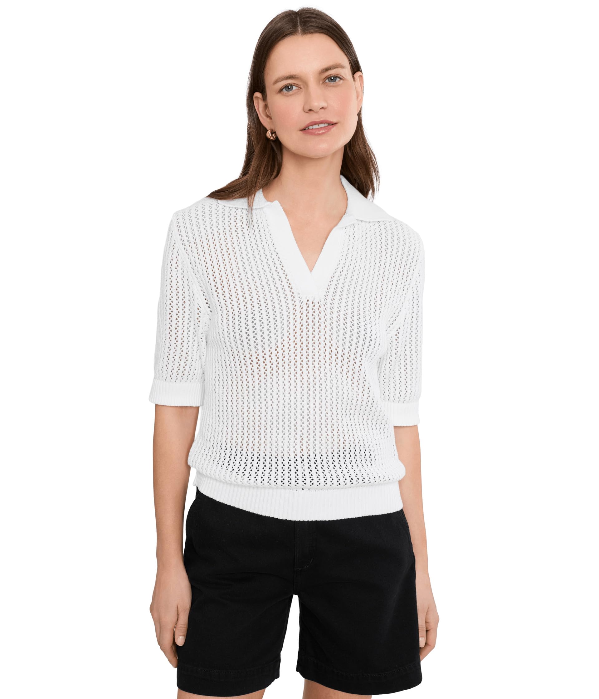Mesh Polo Sweater