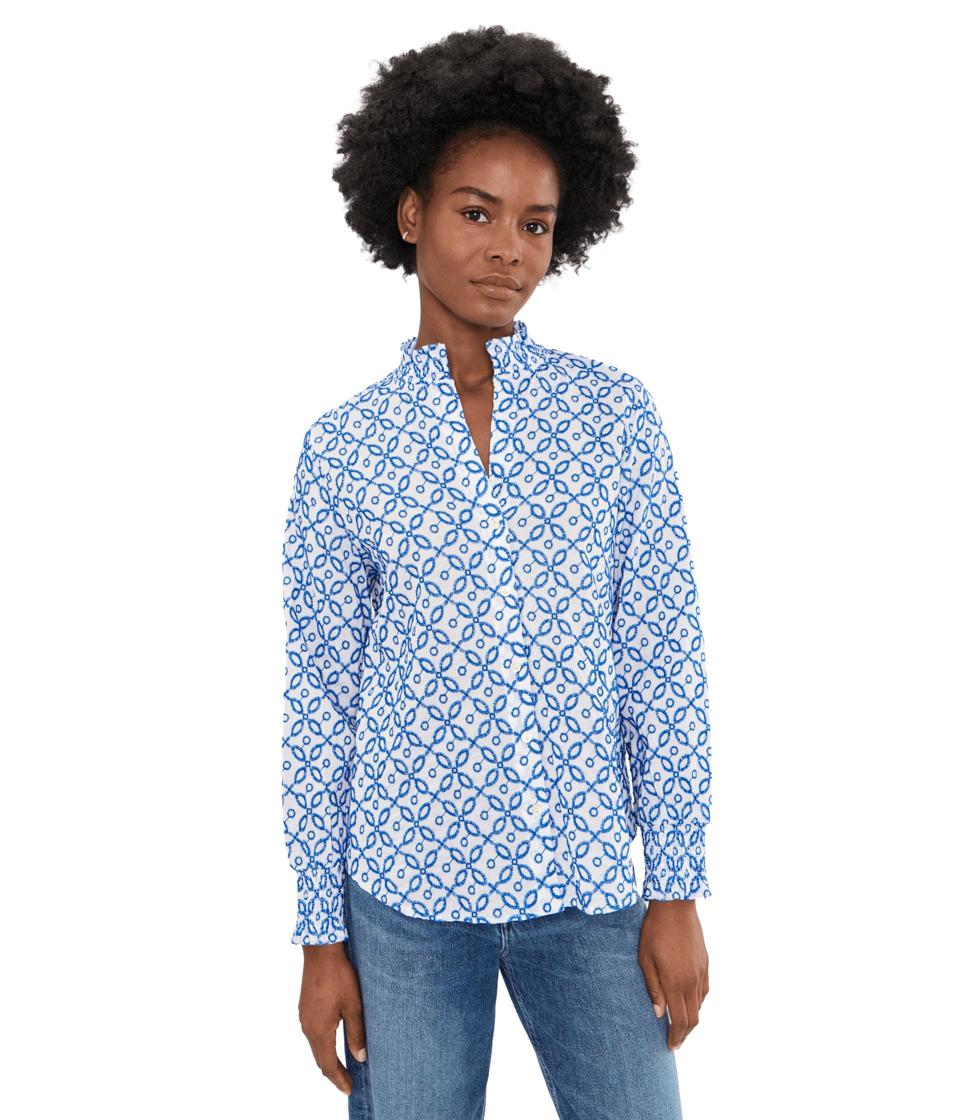 Женская рубашка с вышивкой Embroidered Tile Shirt