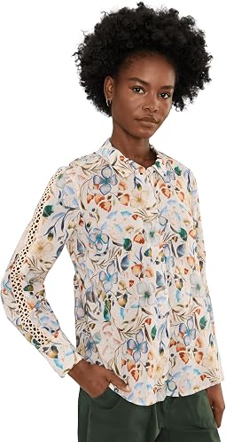 Pressed Flowers Cotton Lawn Shirt