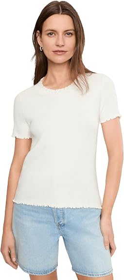 Ruffle Trim Sweater Tee