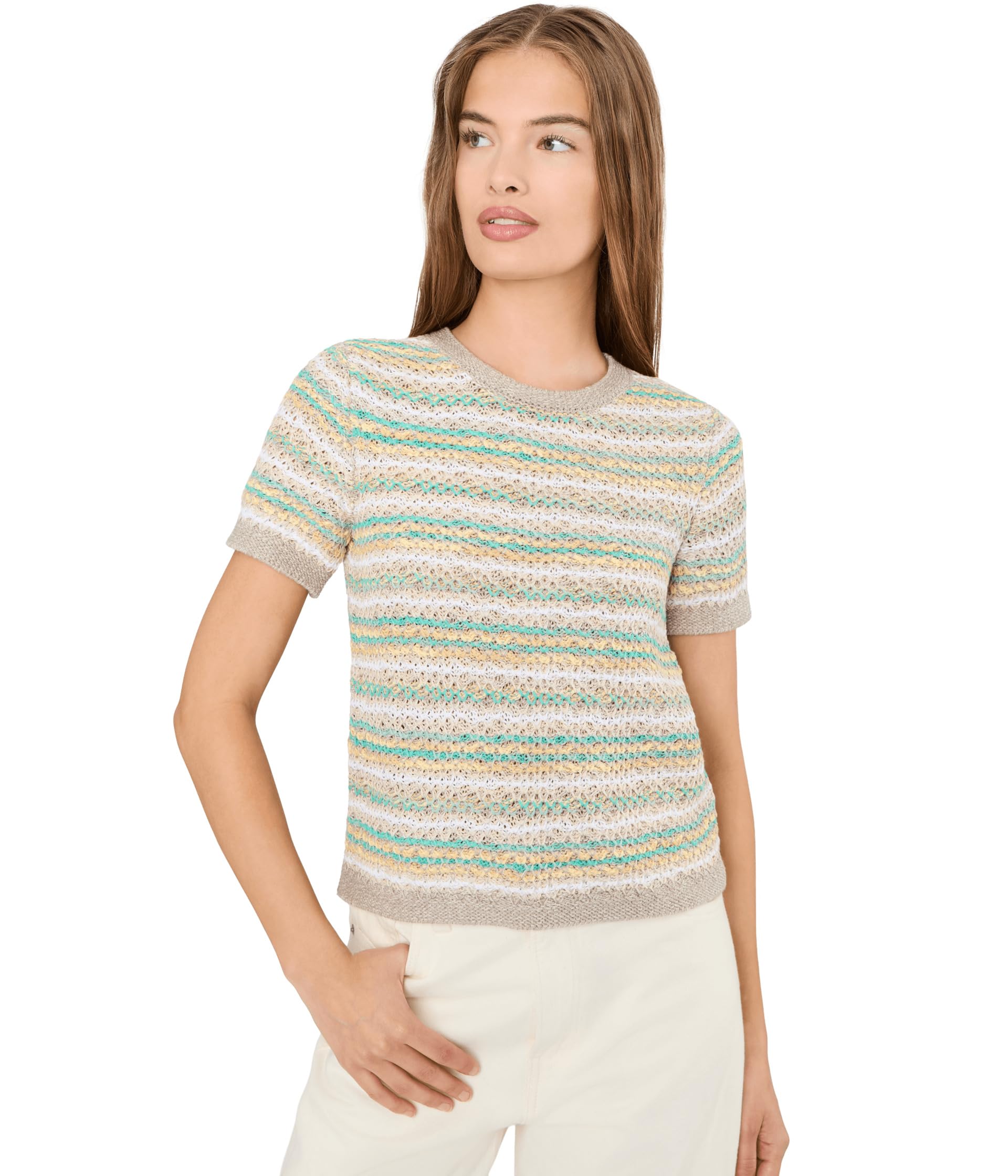 Petite Layered Knit Sweater Tee