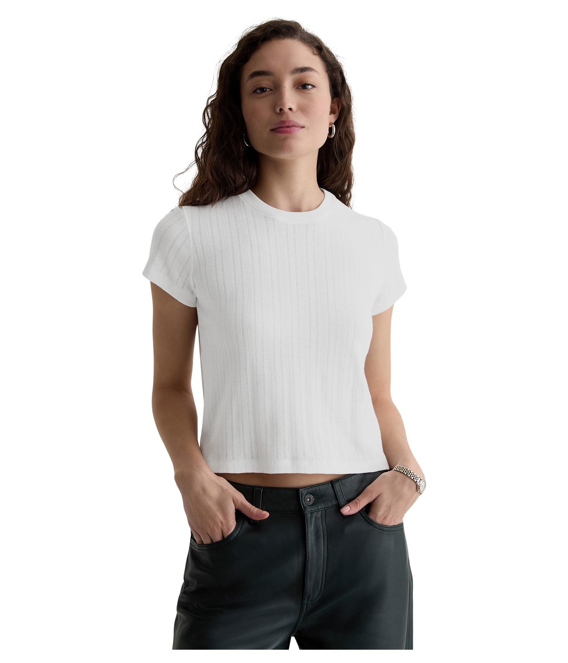 Футболка укороченная Sadie Crew Neck Crop