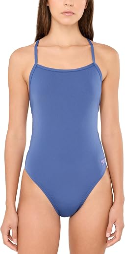 Solid V-Back Swimsuit