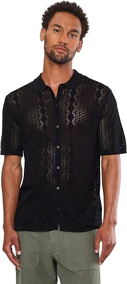 Emil Short Sleeve Pointelle Sweater Shirt Y2701f26