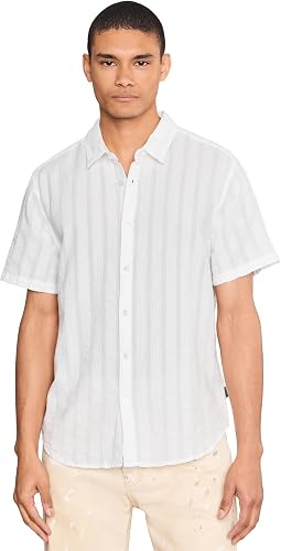 John Varvatos мужская рубашка W992f26 с коротким рукавом и планкой спереди