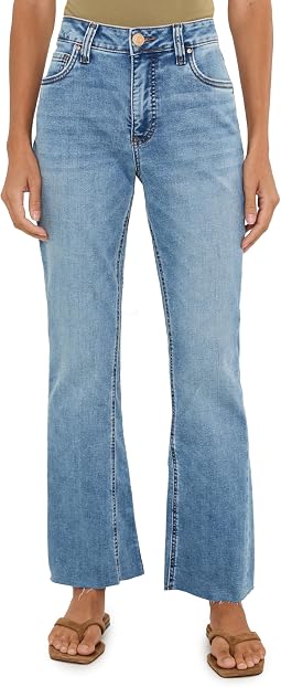 Petite Kelly High-Rise Fab AB Kick Flare Inset Leg in Legend