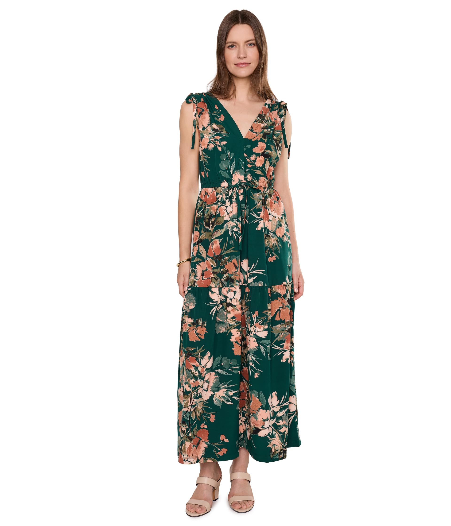 Sleeveless Floral Commuter Maxi