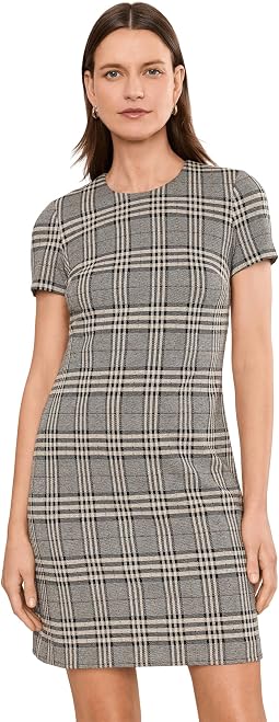 Short Sleeve Plaid Sheath