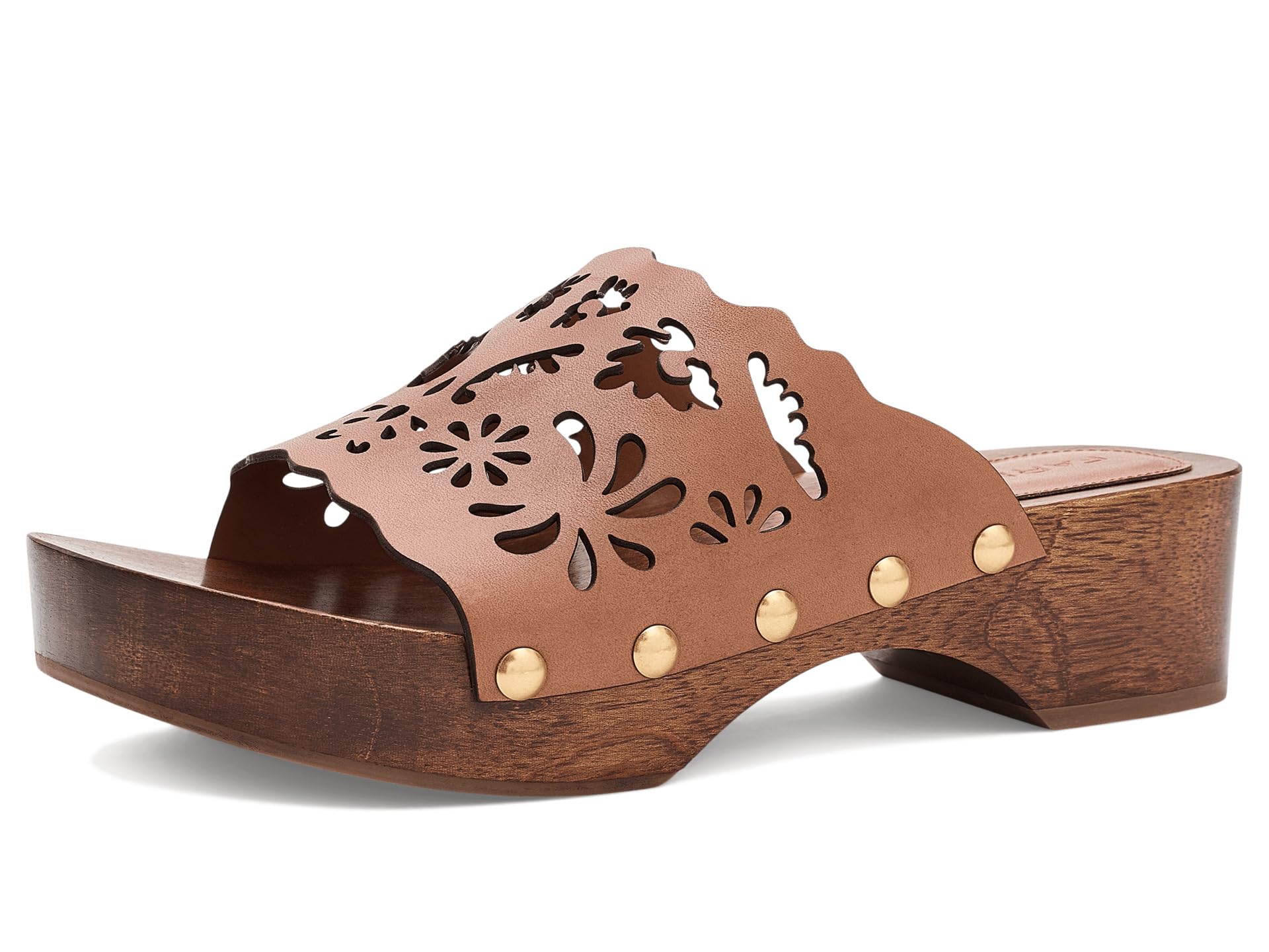 Lace Leather Clogs