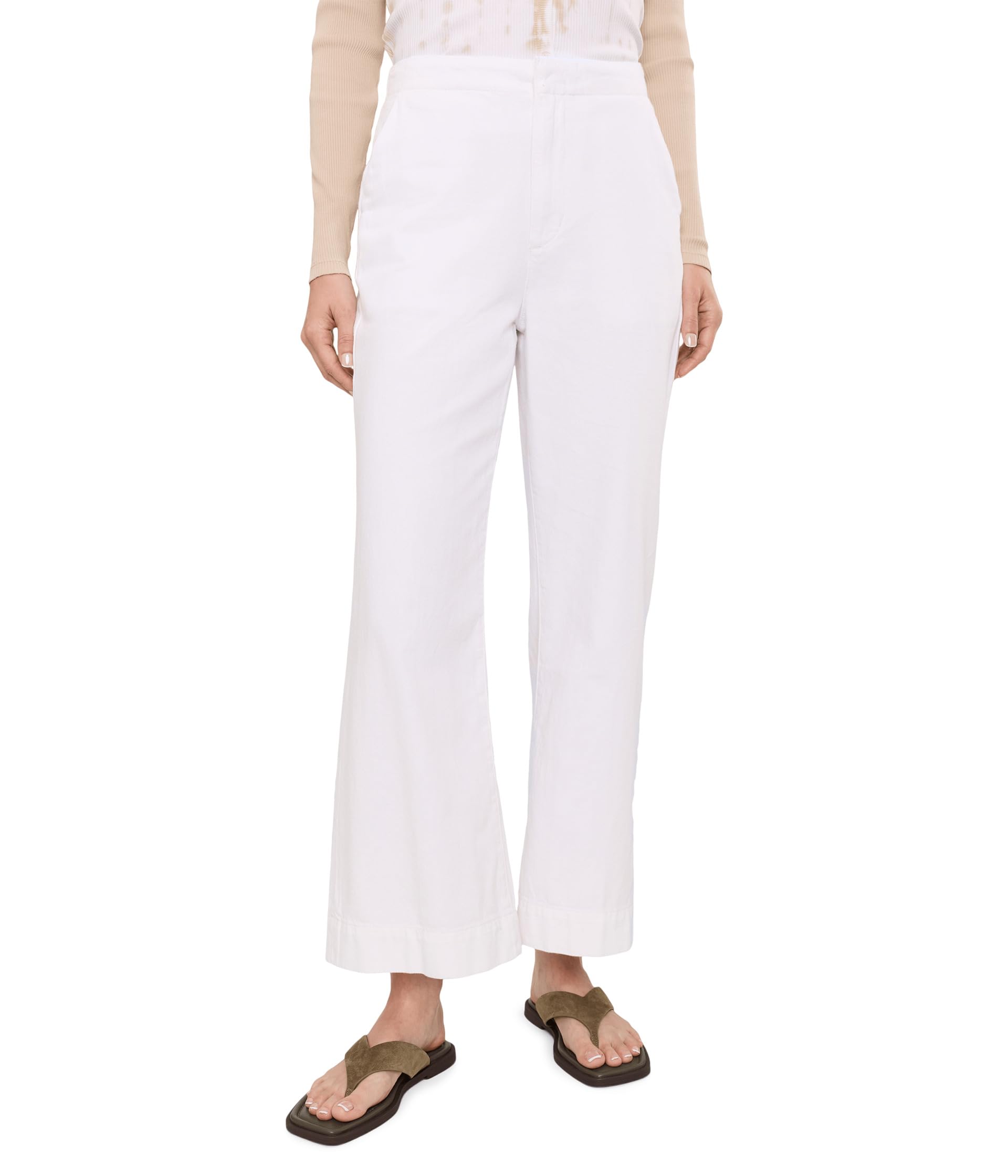 The Clean Denim Trousers Ankle in White