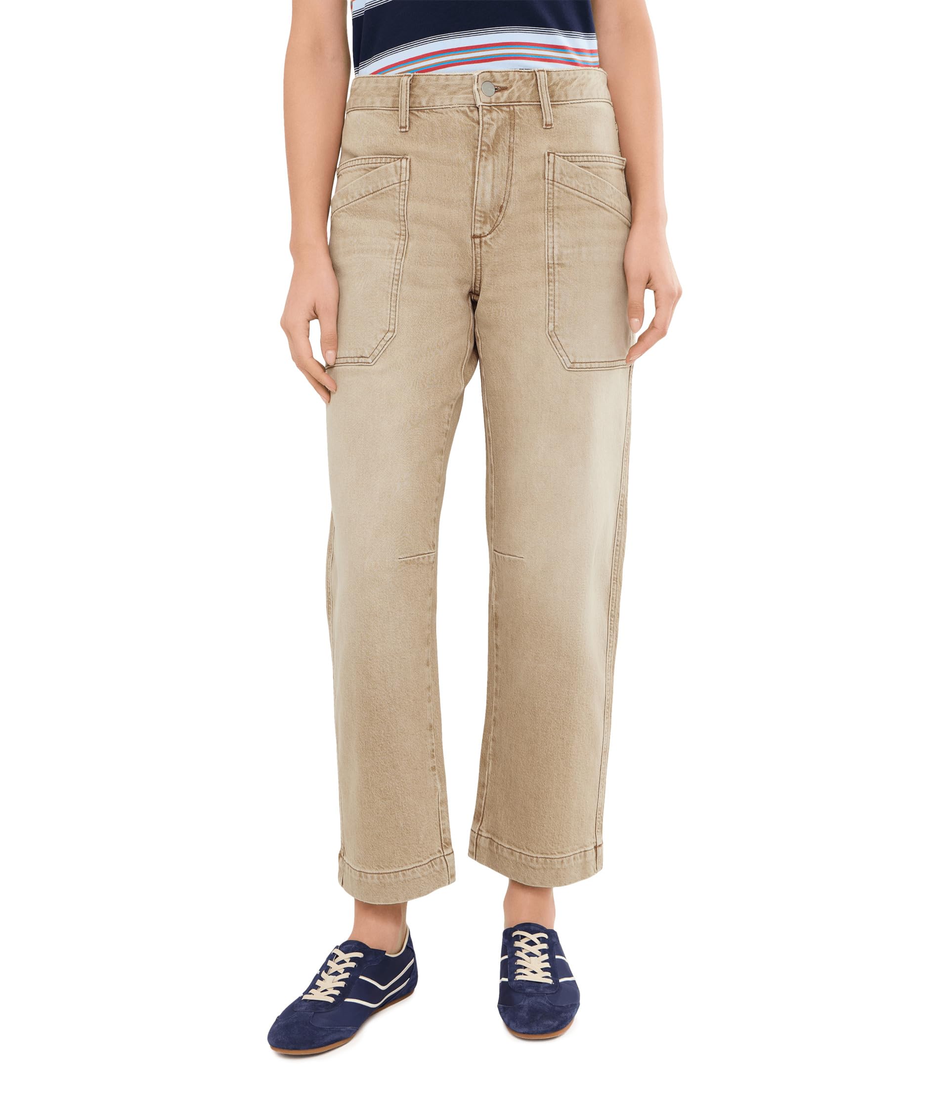 The Double Pocket Barrel Jeans in Washed Tannin