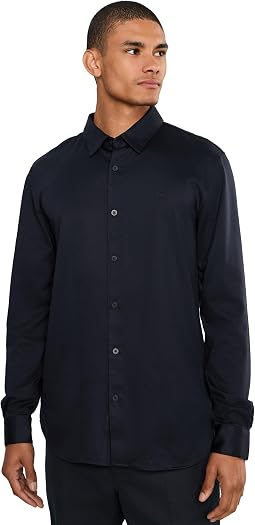 Рубашка из смесового хлопка Slim Fit Мужская