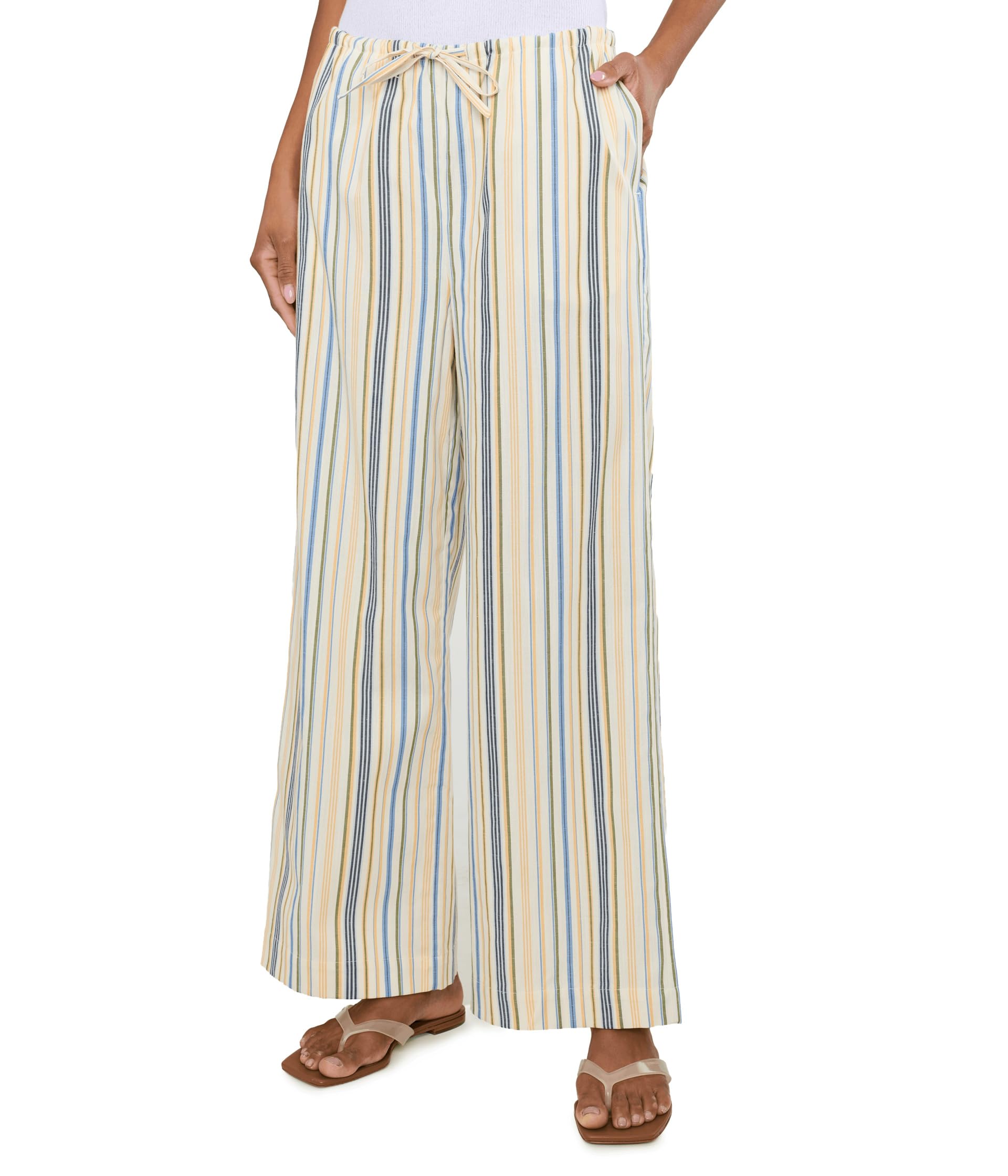 The Brynn Pants in Azure Multi Stripe