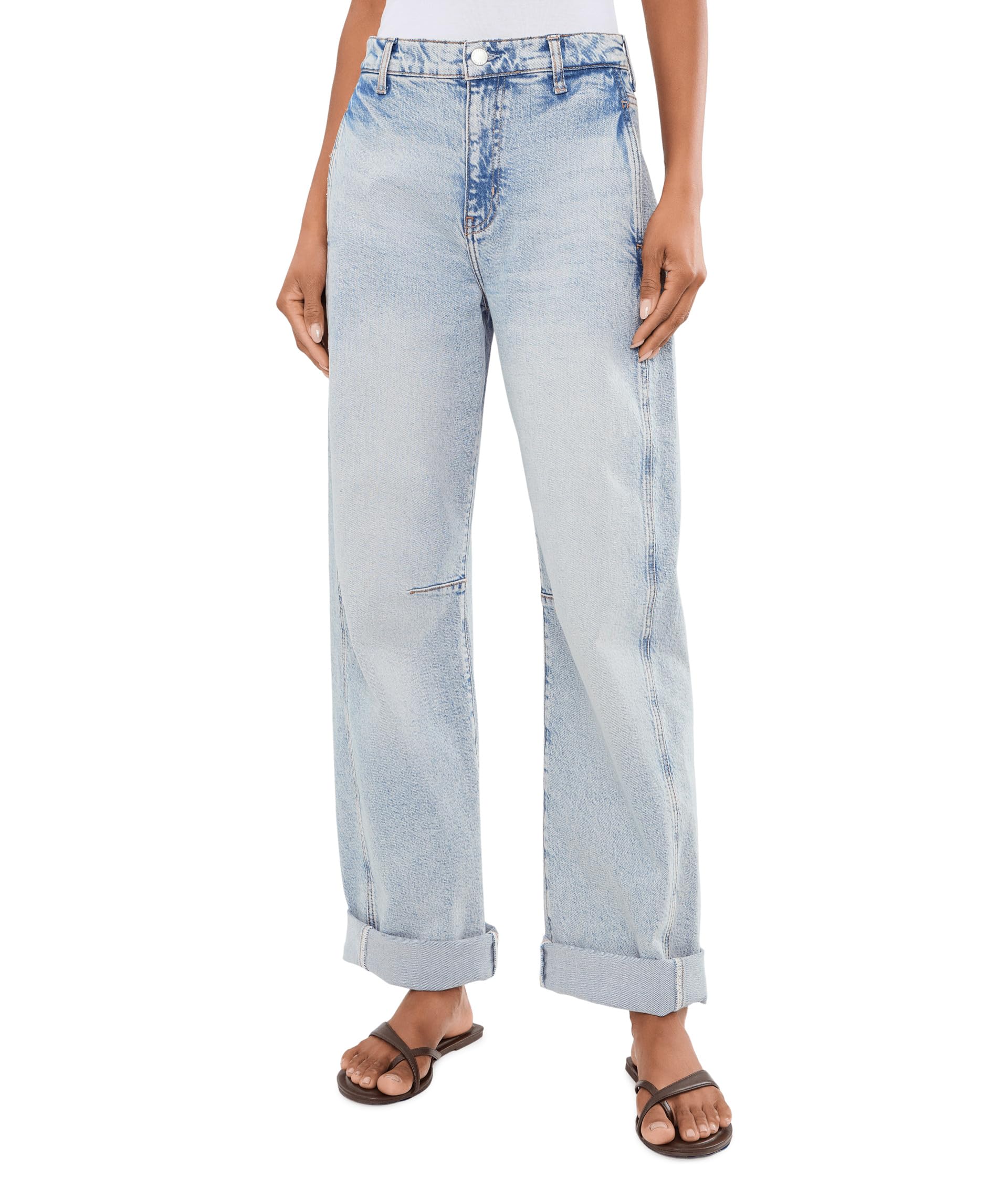 Mercer High-Rise Cuffed Barrel Jeans in Highway 29