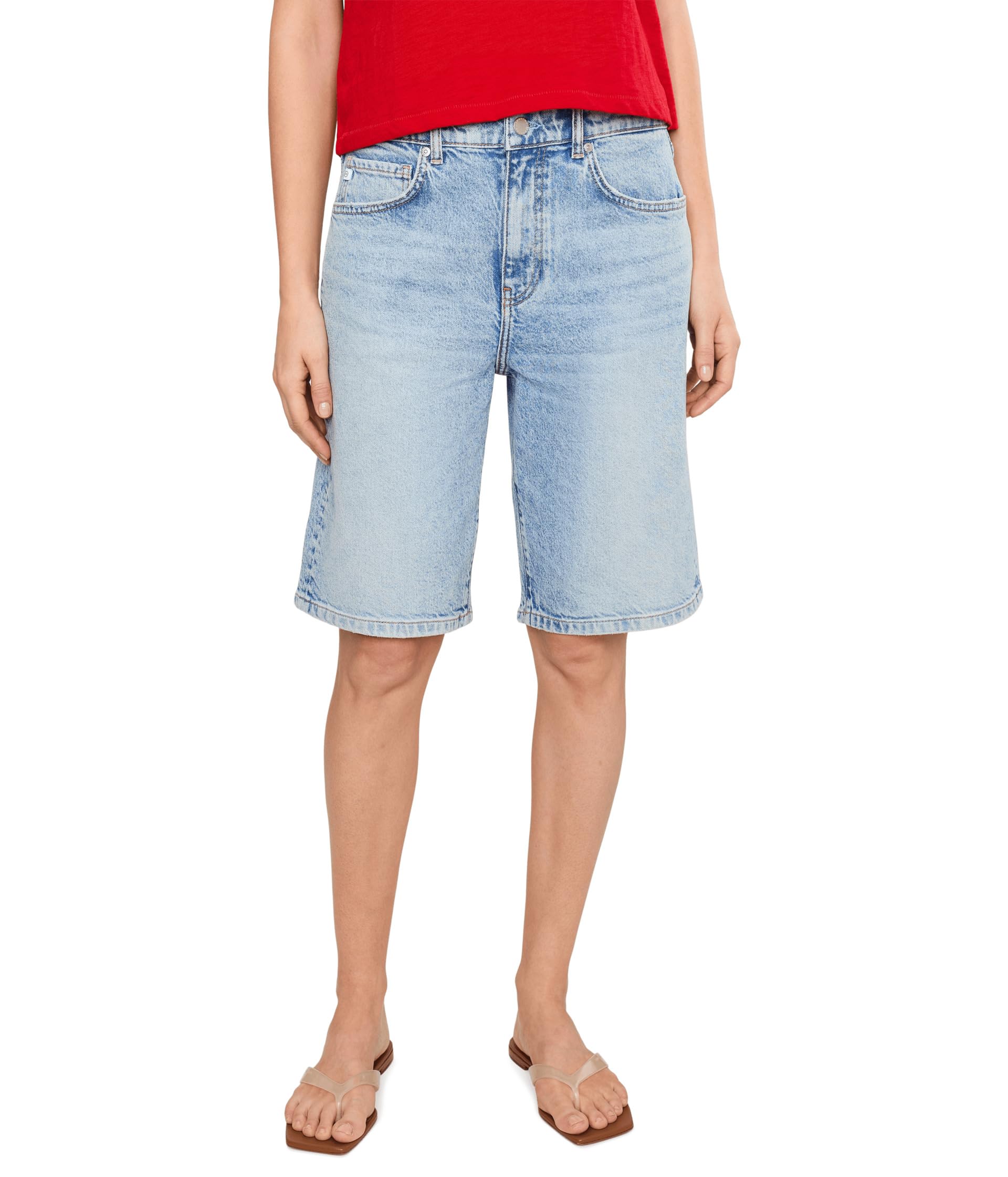 Thalia Wide Leg Bermuda Shorts in Highway 29