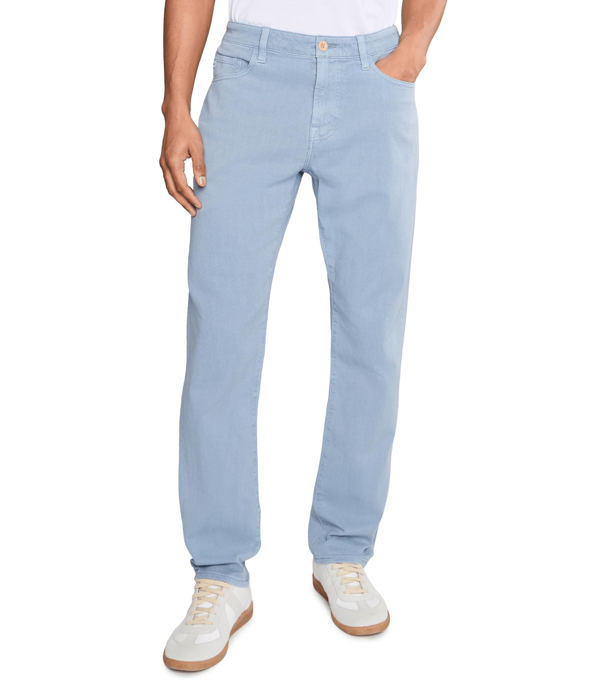 Everett Slim Straight Pants In Sulfur Smoky Sapphire