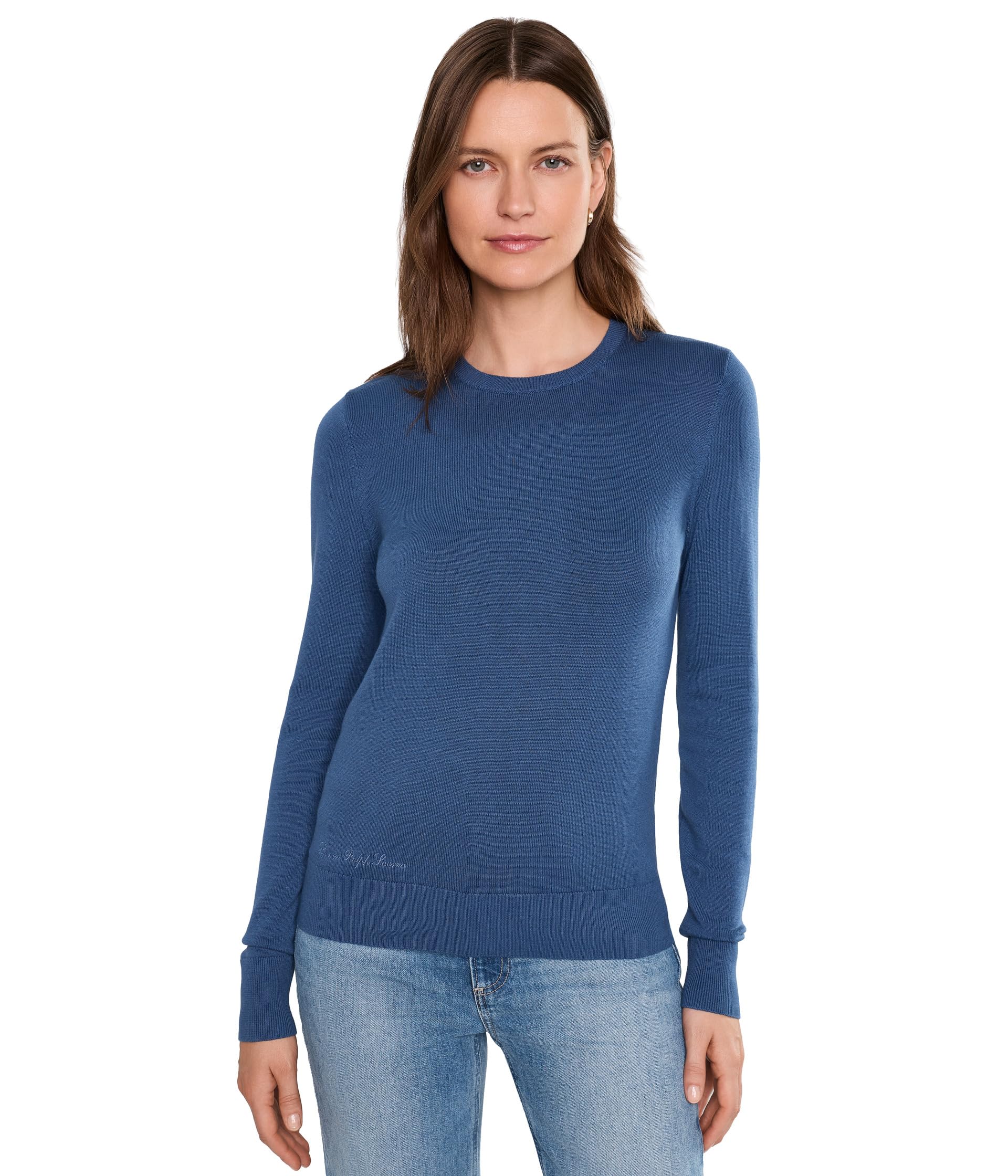 Embroidered-Logo Cotton-Modal Sweater