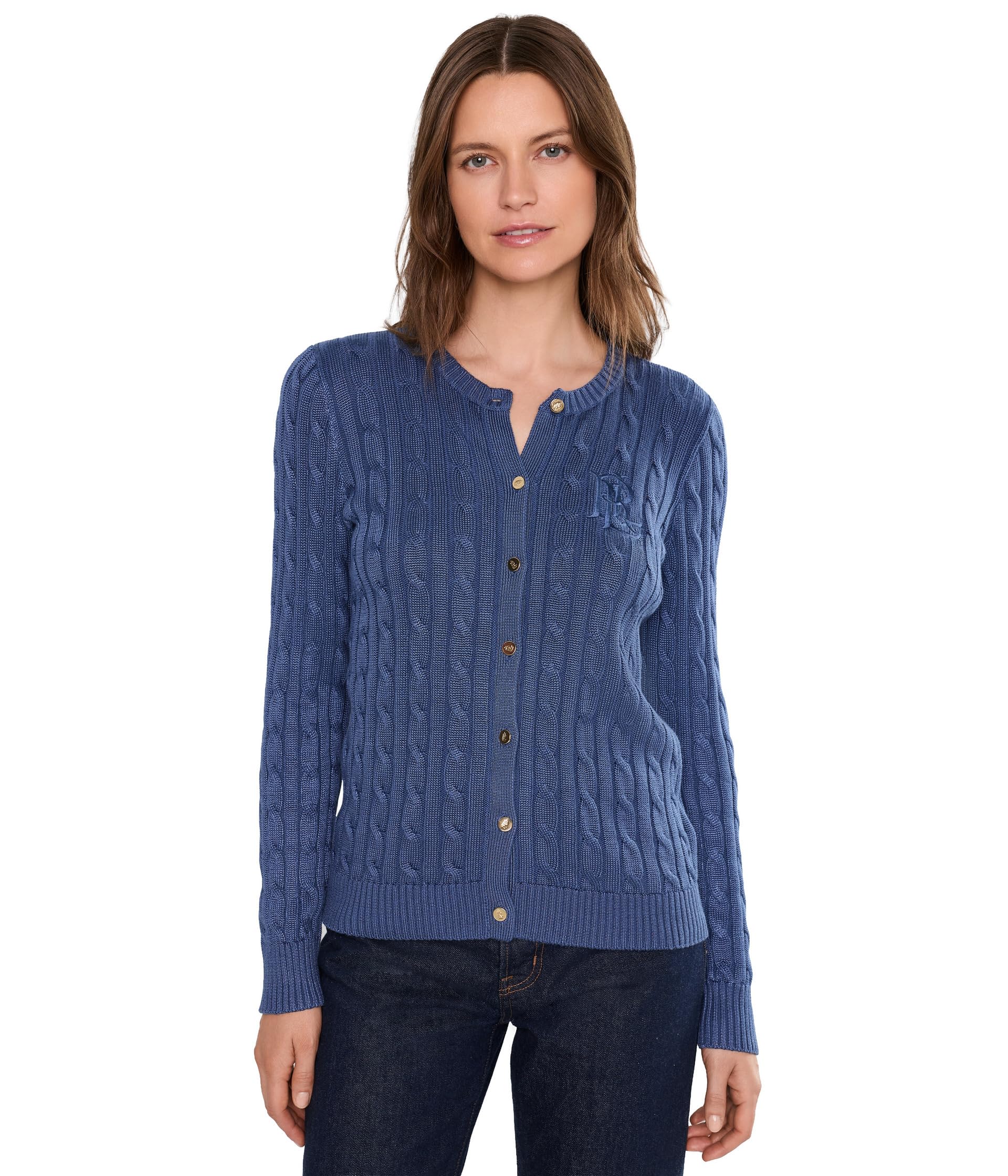 Cable-Knit Cotton-Blend Cardigan