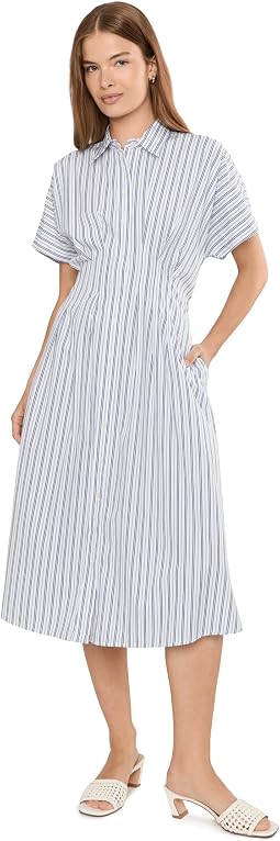 Женское полосатое плиссированное платье Petite Lauren Ralph Lauren