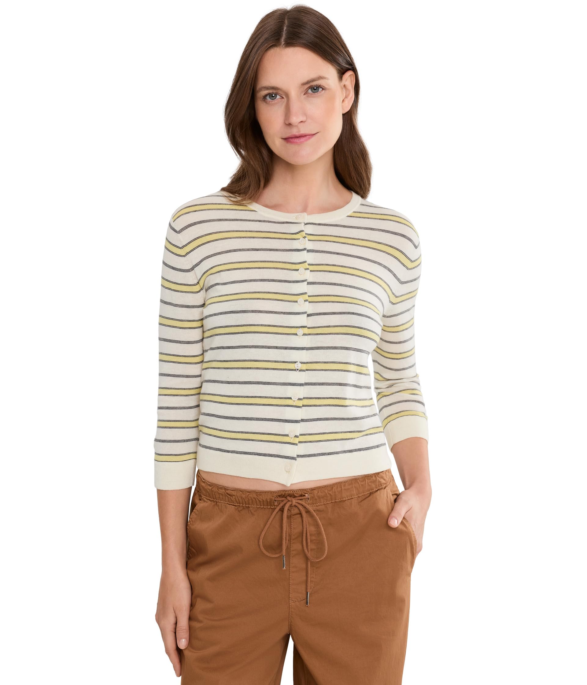 Striped 3/4 Sleeve Cardi